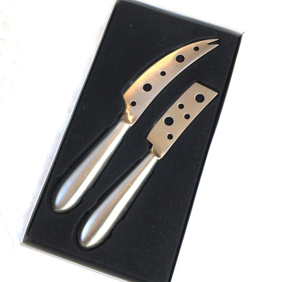 Metalla Set of Two Cheese Knives Stainless Steel by Prodyne NWT - Picture 8 of 9